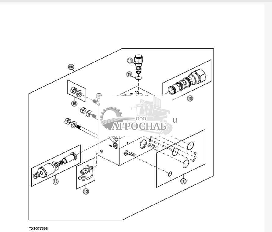 Секция клапана (выпускколл. пилы) 